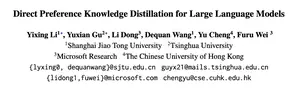 Direct preference knowledge distillation for large language models